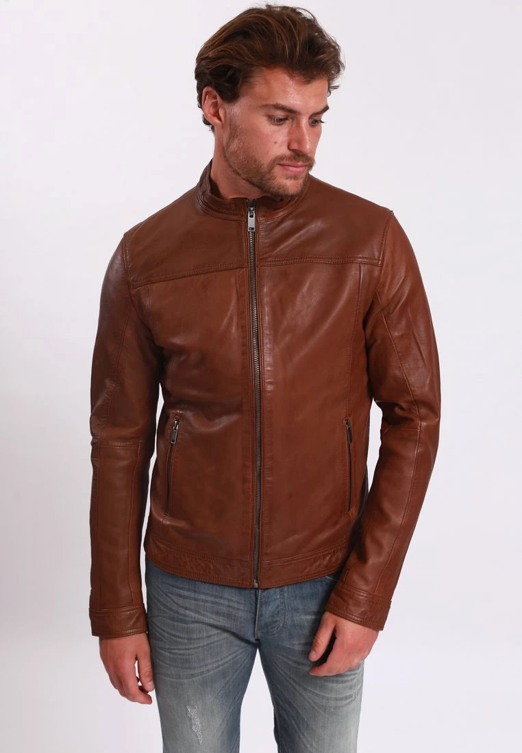 Lee Cooper Leren Jas - Cognac 1 Lee Cooper Leren Jas - Cognac