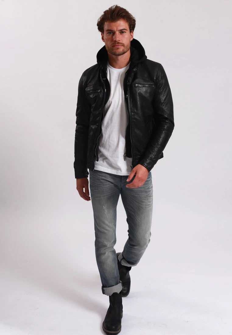 Lee Cooper Bernez - Leren Jas - Black 2 Lee Cooper Bernez - Leren Jas - Black - Afbeelding 2