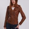 Lee Cooper Bella - Leren Jas - Cognac