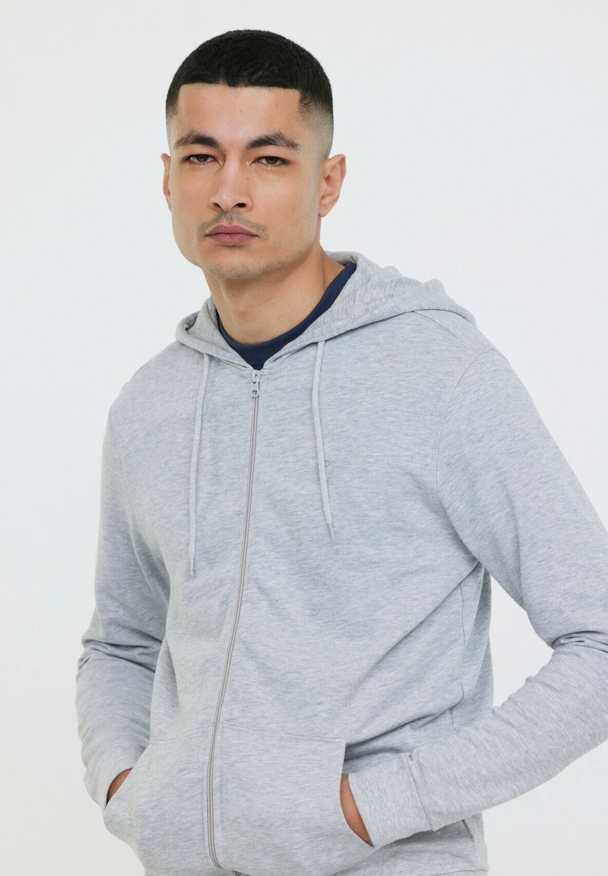 Lee Cooper Etienne - Sweater Met Rits - Gris Chiné 3 Lee Cooper Etienne - Sweater Met Rits - Gris Chiné - Afbeelding 3