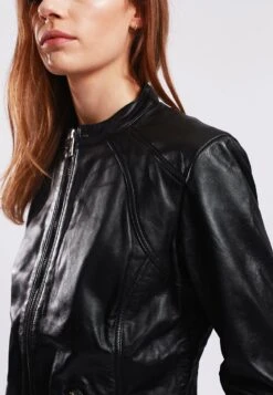 Lee Cooper Brianne - Leren Jas - Black -Lee Cooper Winkel 625025e404fe4517b7df979cfe3c3053