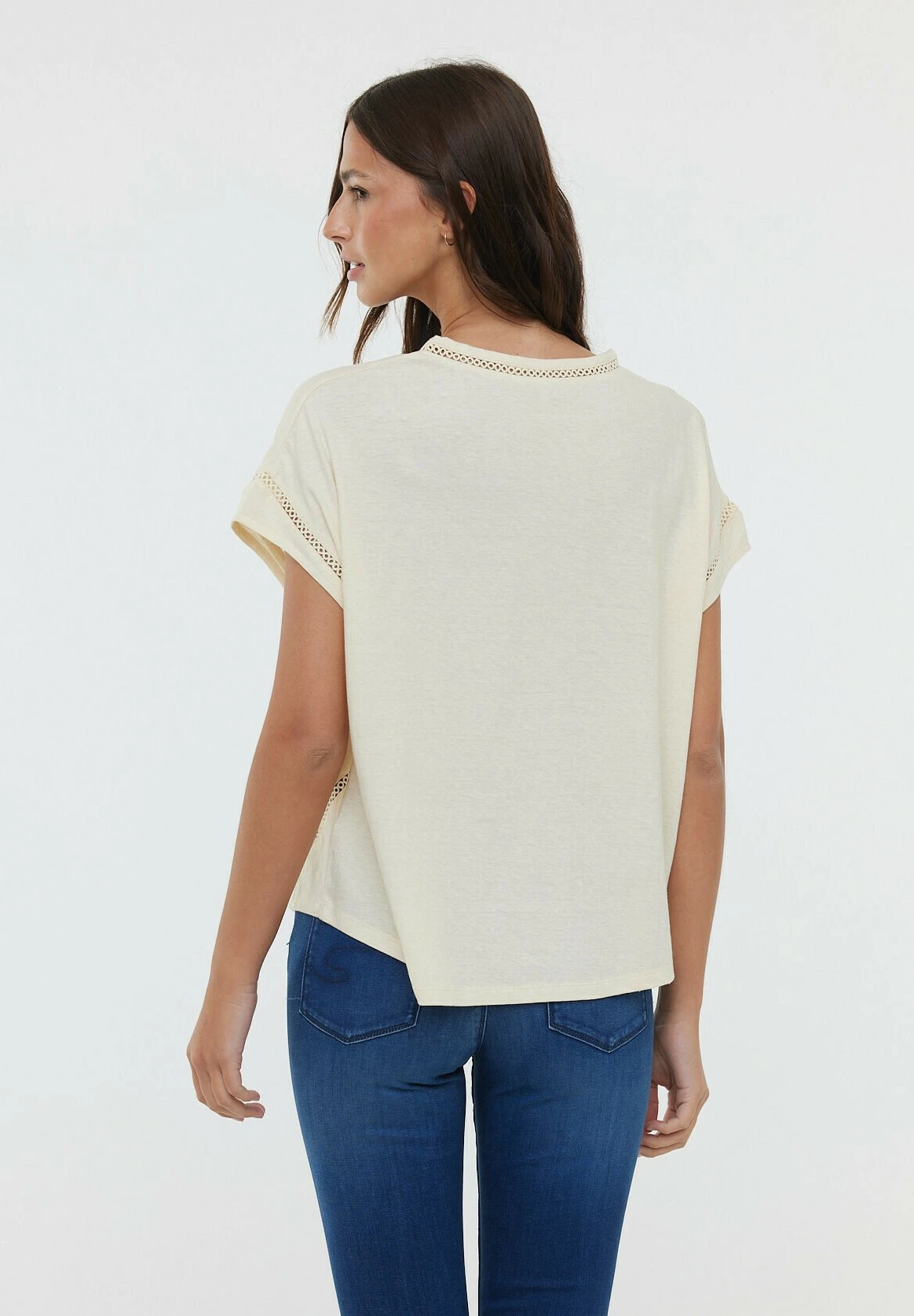 Lee Cooper Acana Mc - T-Shirt Print - Cream 2 Lee Cooper Acana Mc - T-Shirt Print - Cream - Afbeelding 2