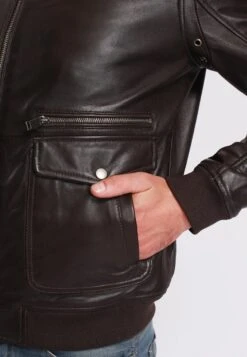 Lee Cooper Bernard - Leren Jas - Brown -Lee Cooper Winkel 7341ded901b1469f9ad1ec2723b569b1