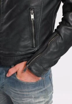 Lee Cooper Bertin - Leren Jas - Vintage Black -Lee Cooper Winkel b0b9ebacee1a41d3bc135eae229ef0c0