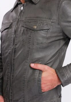 Lee Cooper Leren Jas - Vintage Grey -Lee Cooper Winkel bce89d287241492aac5df1a4ea5b6afb