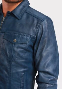 Lee Cooper Leren Jas - Vintage Blue -Lee Cooper Winkel c4f0719ae49d45918bf4fef41f574f88