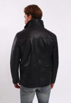 Lee Cooper Long Jacket With Collar Shirt - 2 SplitSide Pockets - Fr - Leren Jas - Black -Lee Cooper Winkel f0aaff40e4b34b9eb9b09560c5d1b82b