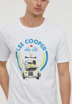 Lee Cooper Afiat Mc - T-Shirt Print - Optic White -Lee Cooper Winkel fa6ba6f33b23407e94811466e0438ac2